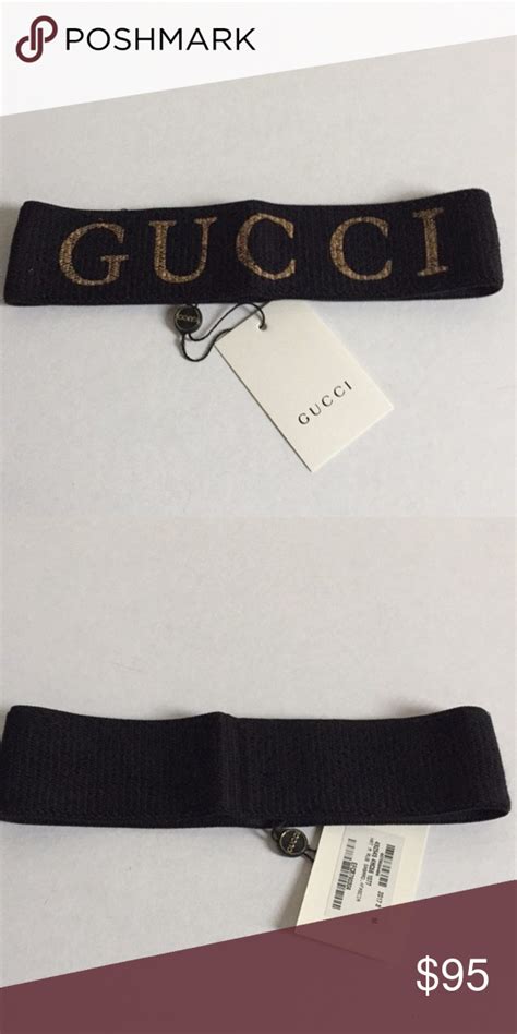 elastic gucci headband black and gold|Gucci headband for sale.